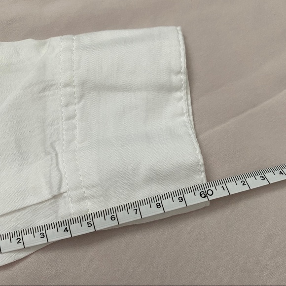 H&M White Button Up With Elbow Patches - Picture 9 of 9